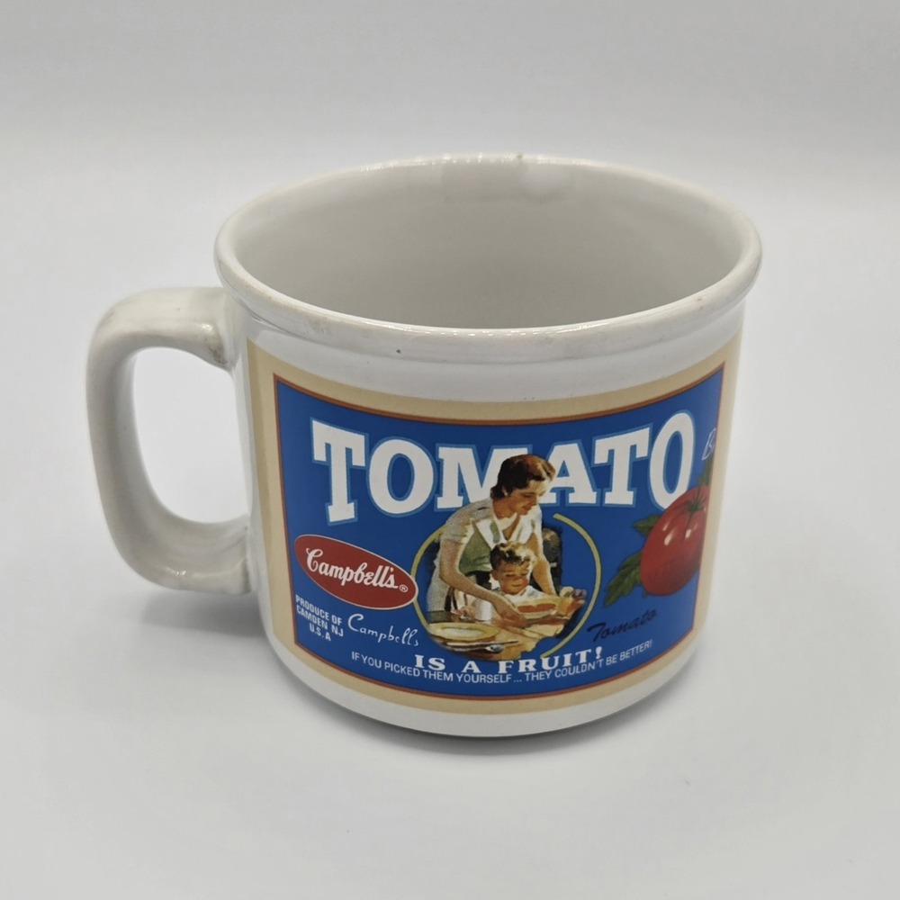 Campbell's Soup Short Wide Coffee Mug Harvest Gifts* Vegetables Tomato 16 oz. - Picture 2 of 6